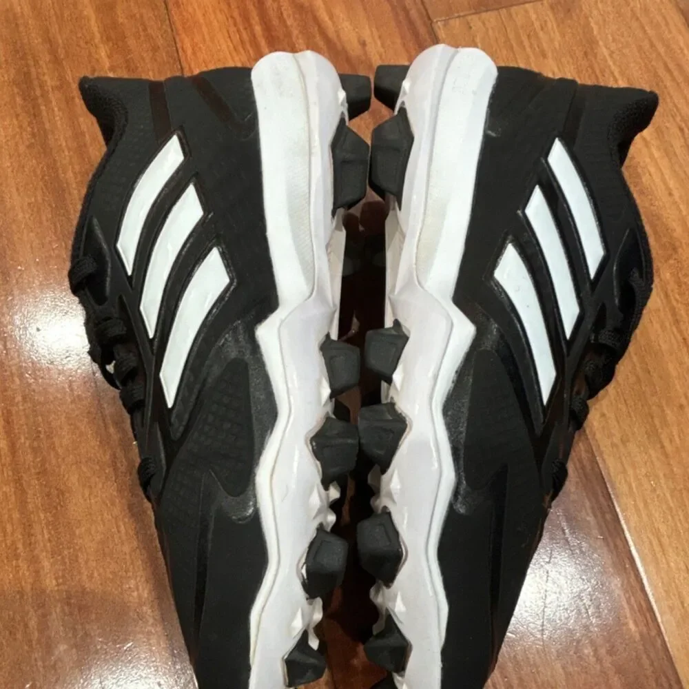 adidas Black/White Kids Baseball Softball Cleats size 1.5
